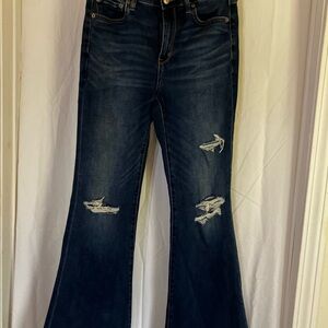 American Eagle Outfitters super hi rise flare jeans